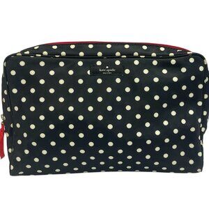 Kate Spade Large Henrietta Spot Nylon Cosmetic Bag #WLRU1269